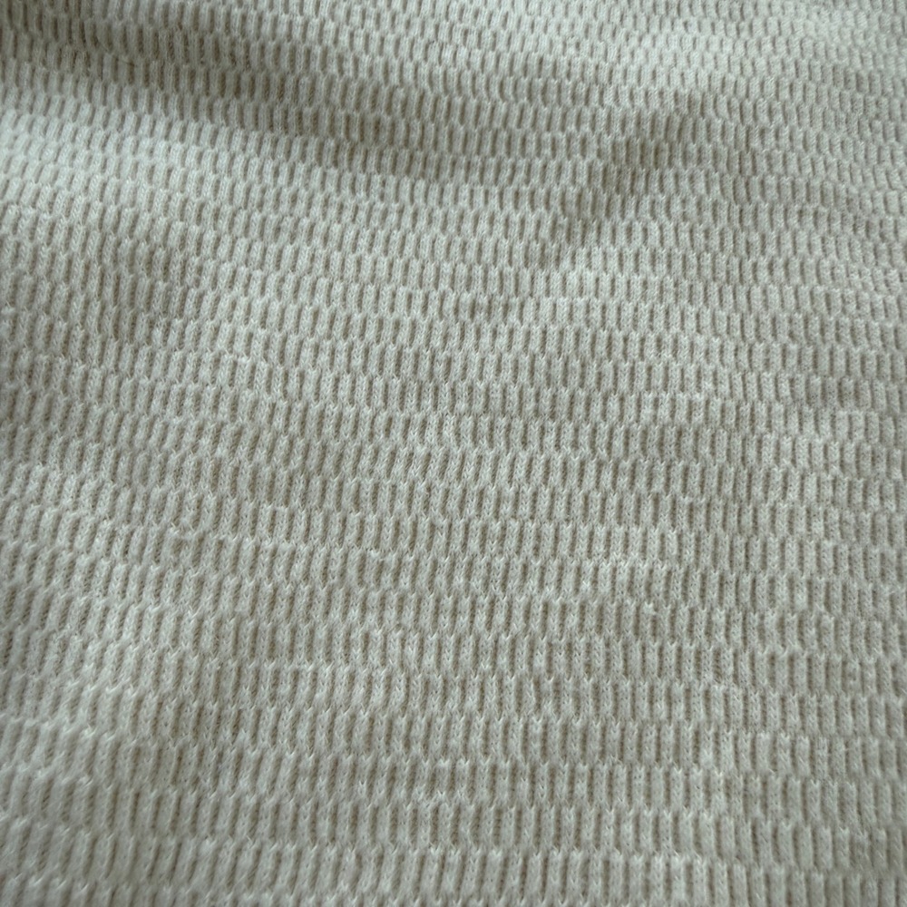 Montgomery Ward Vintage 70s Thermal Shirt Waffle Knit Large Cream White USA - Picture 7 of 7